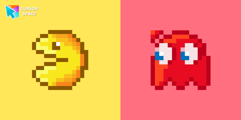 Pac-Man Pixel cursor cursor pack